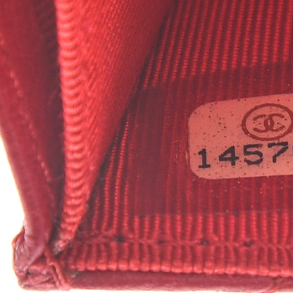 Chanel Lambskin Quilted Card Holder Dark Pink 8 of 15