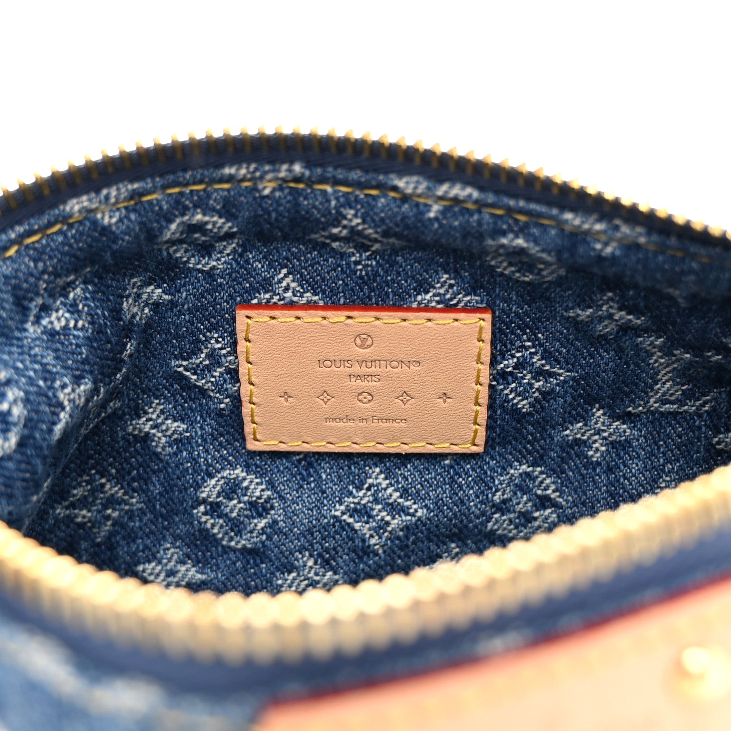Louis Vuitton Monogram Denim Hills Pochette Blue 6 of 10