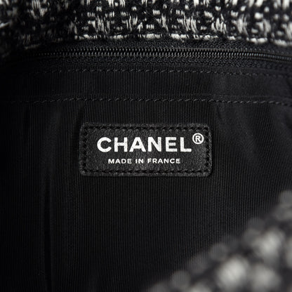 Chanel Crystal Tweed Quilted Medium Single Flap Black 8 of 10