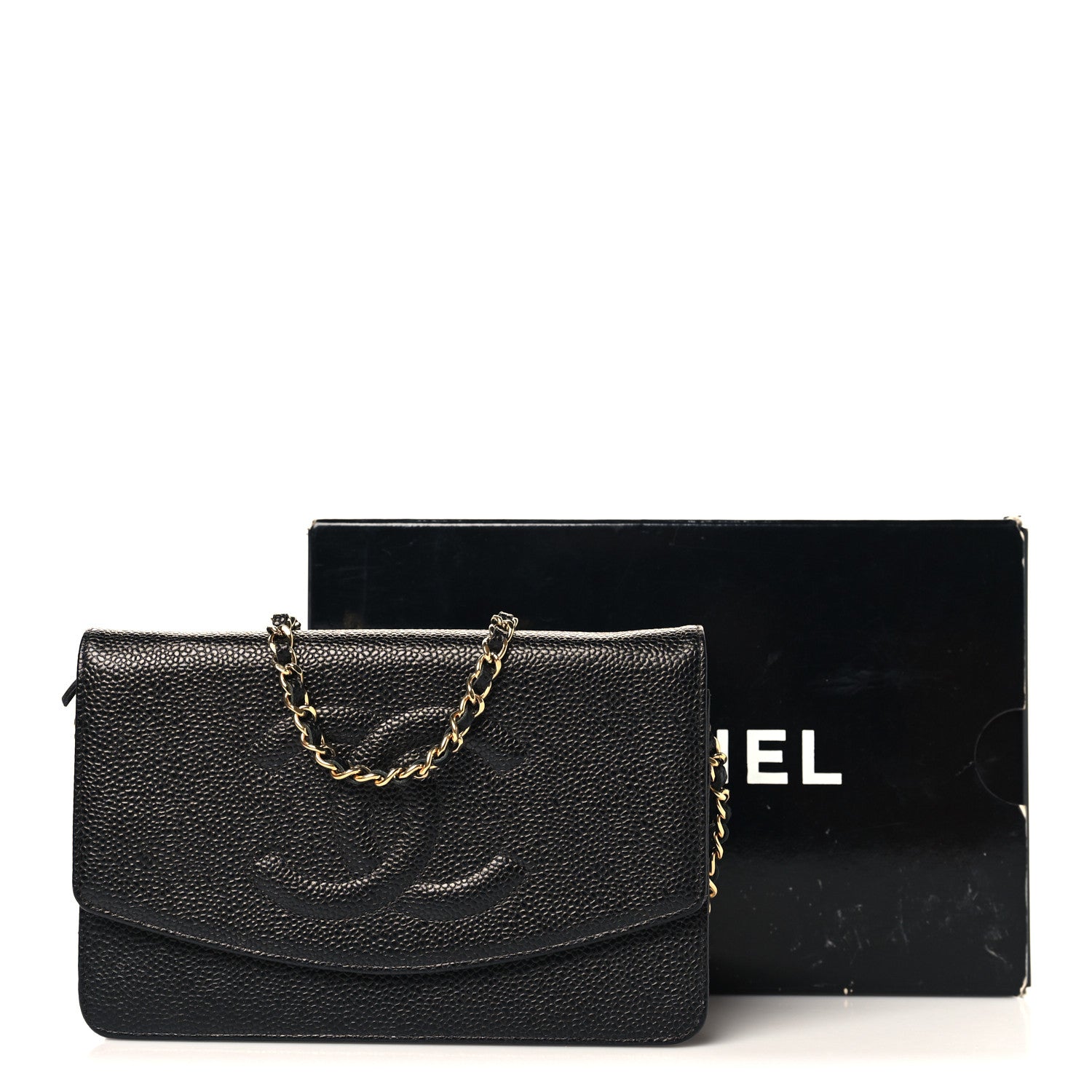 Chanel Caviar Timeless CC Wallet On Chain WOC Black 12 of 12