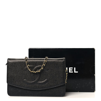 Chanel Caviar Timeless CC Wallet On Chain WOC Black 12 of 12