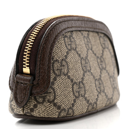 Gucci GG Supreme Monogram Web Ophidia Dome Key Pouch Beige New Acero 3 of 8
