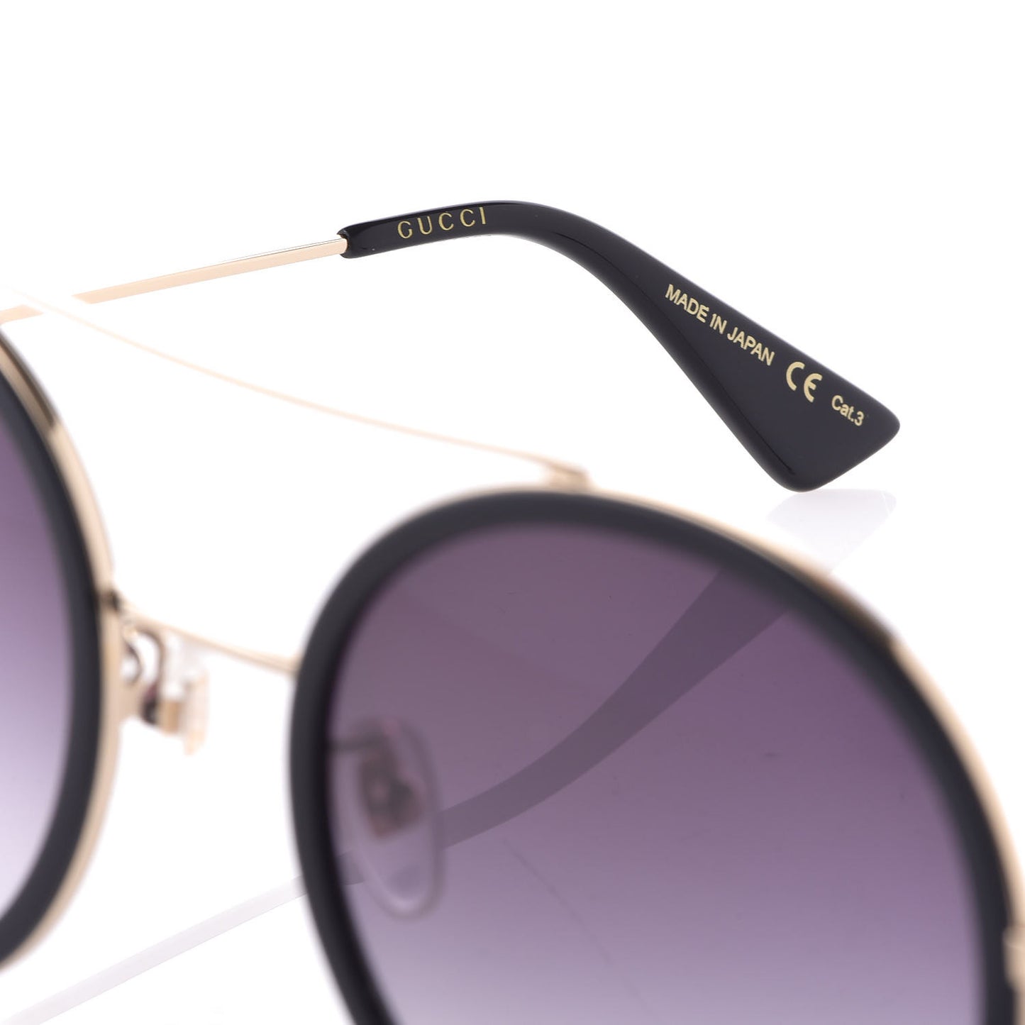 Round Frame Sunglasses GG0061S Black