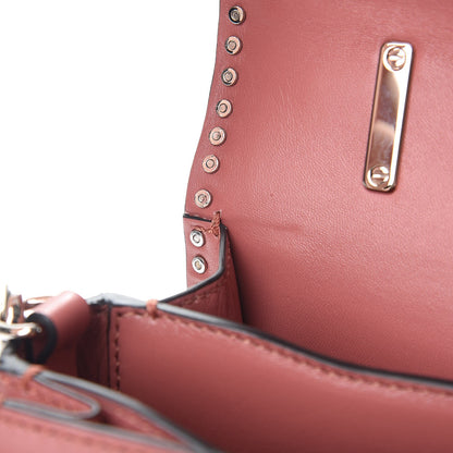 Valentino Garavani Vitello Rockstud Cabana Top Handle Bag Antique Rose 10 of 11