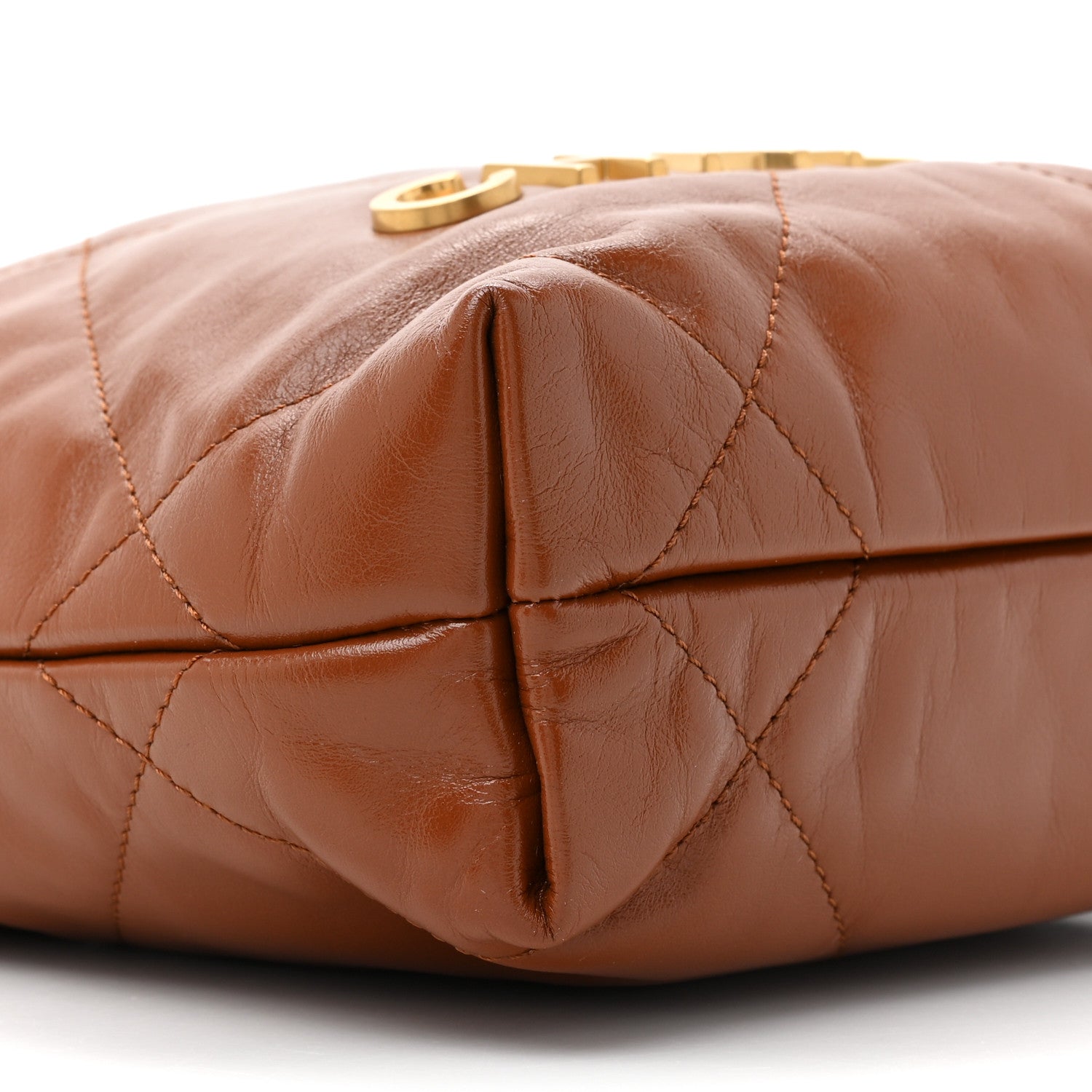 Chanel Shiny Calfskin Quilted Mini Chanel 22 Light Brown 9 of 10