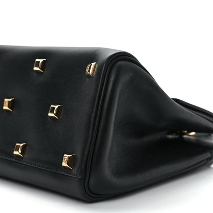Salvatore Ferragamo Calfskin The Studio Bag Black 7 of 8