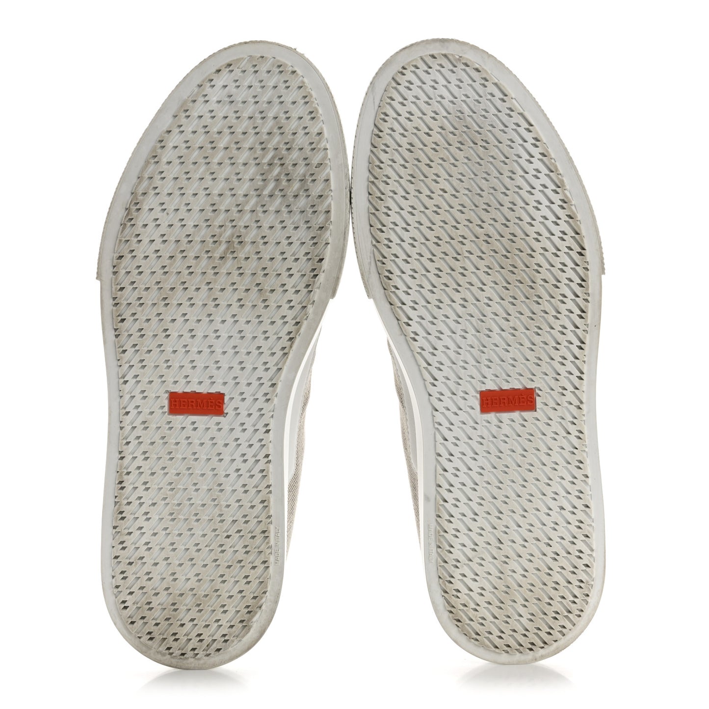 Calfskin H Canvas Keep Mule Sneakers 39.5 Prunoir White