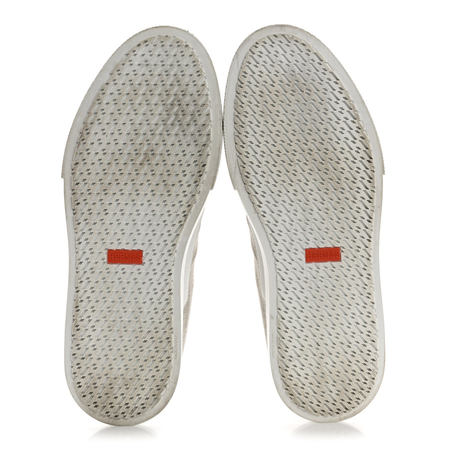 Hermes Calfskin H Canvas Keep Mule Sneakers 39.5 Prunoir White 6 of 12