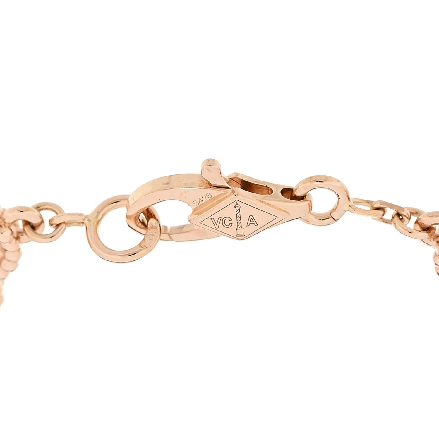 Van Cleef & Arpels 18K Rose Gold 6 Motifs Sweet Alhambra Bracelet 3 of 6