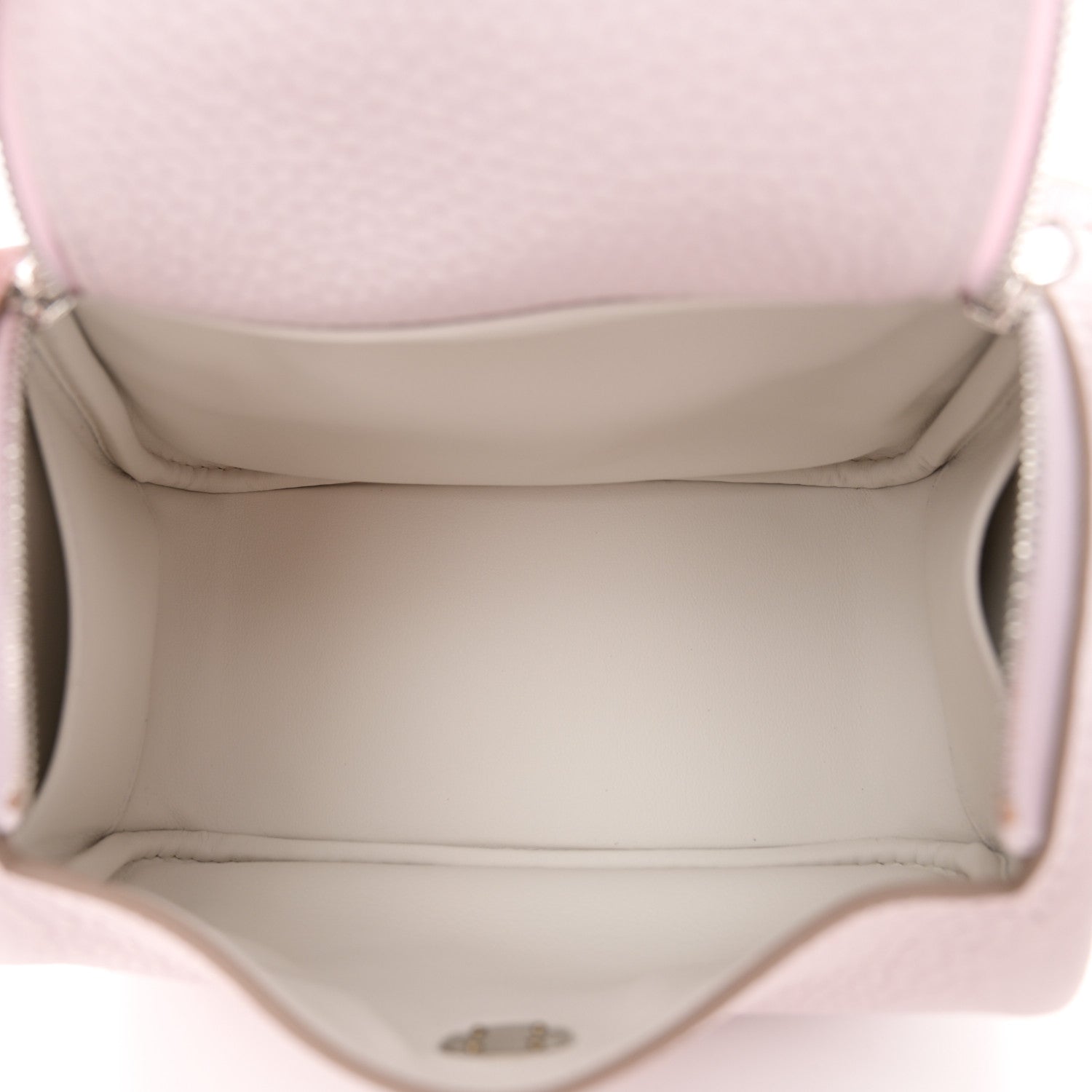 Hermes Taurillon Clemence Verso Mini Lindy 20 Mauve Pale Mushroom 5 of 11