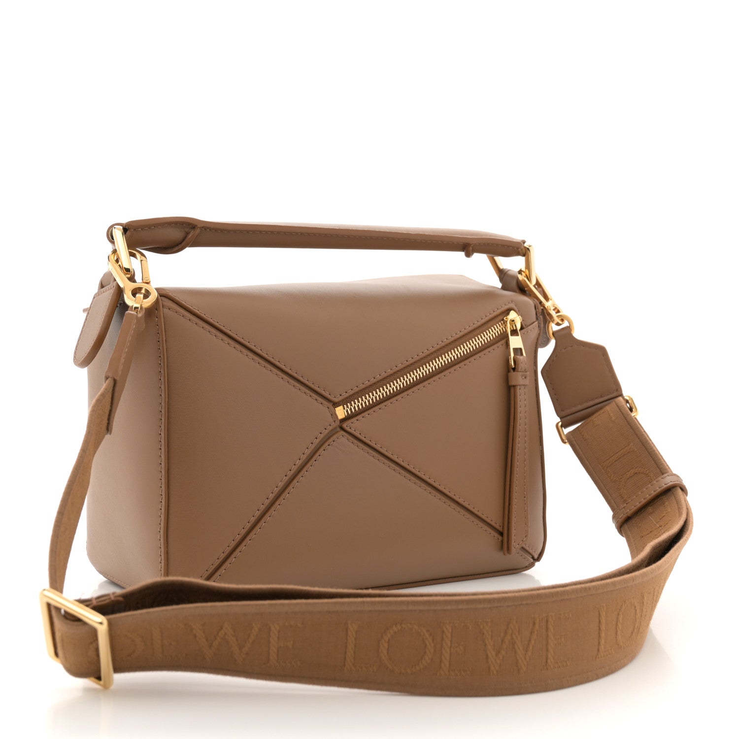 Loewe Satin Calfskin Small Puzzle Bag Oak 3 of 12