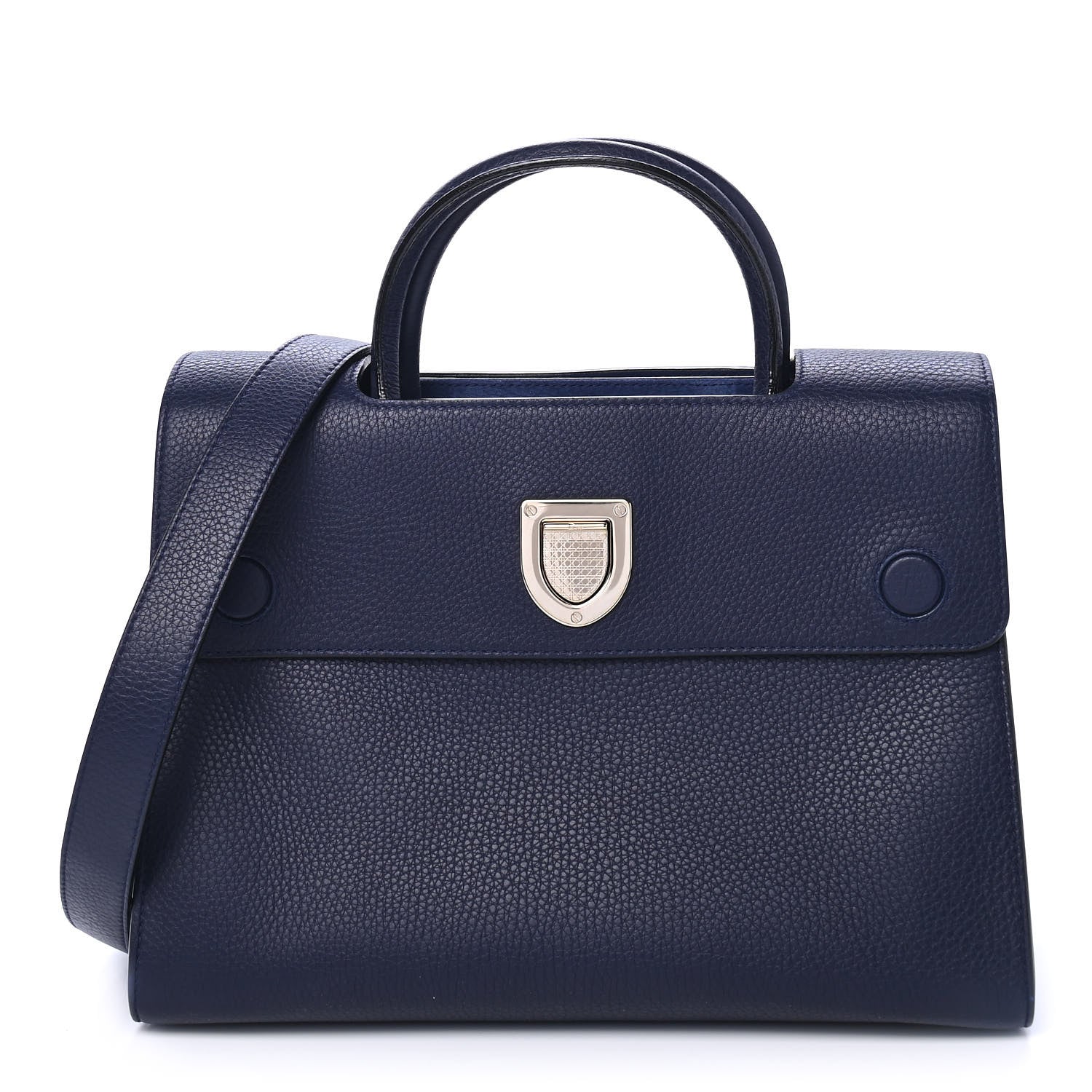 Christian Dior Bullcalf Medium Diorever Flap Navy 1 of 4
