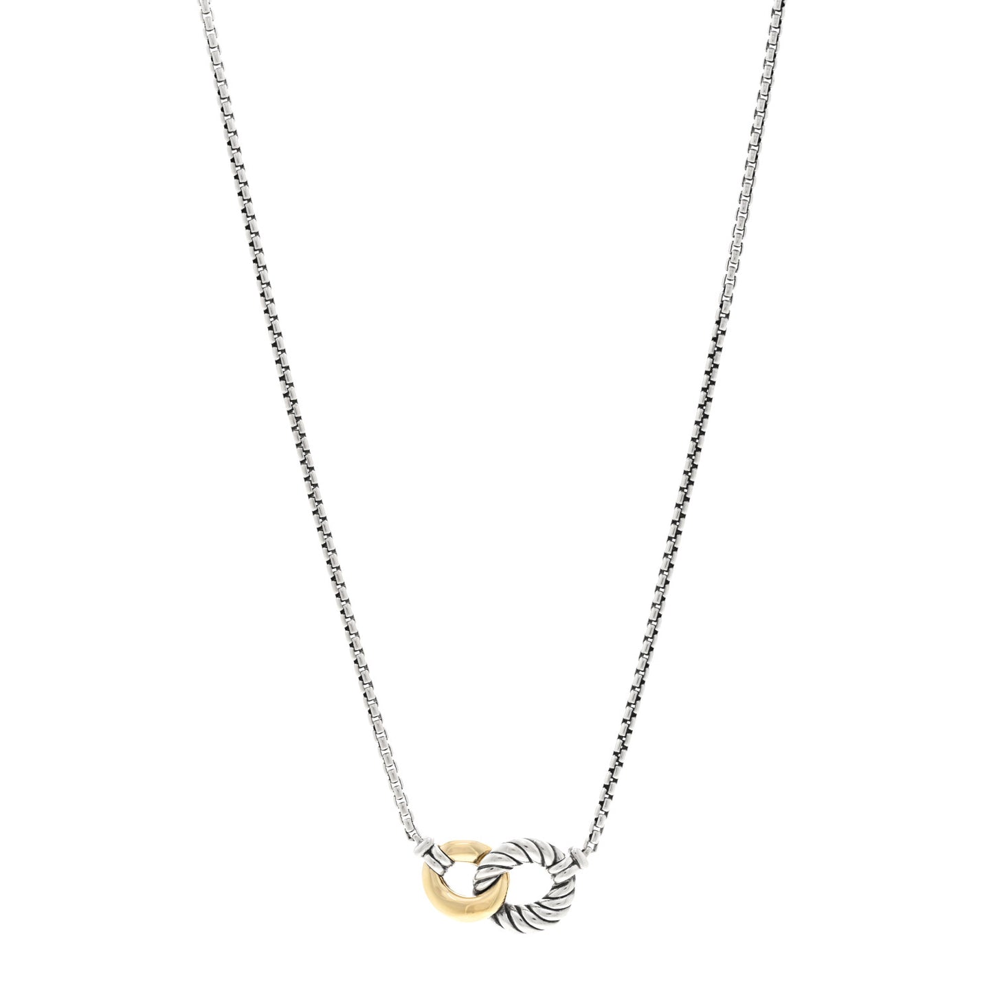 Sterling Silver 18K Yellow Gold Belmont Pendant Necklace