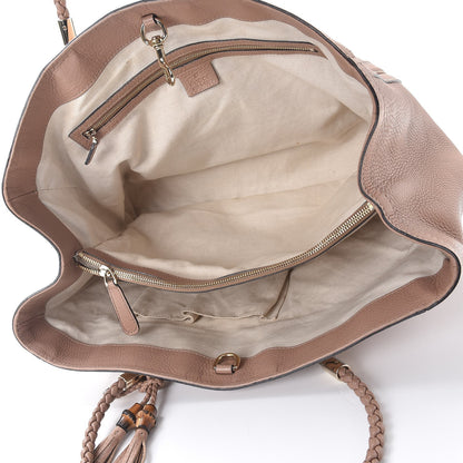 Gucci Pebbled Calfskin Medium Bella Tote Rose Beige 5 of 12