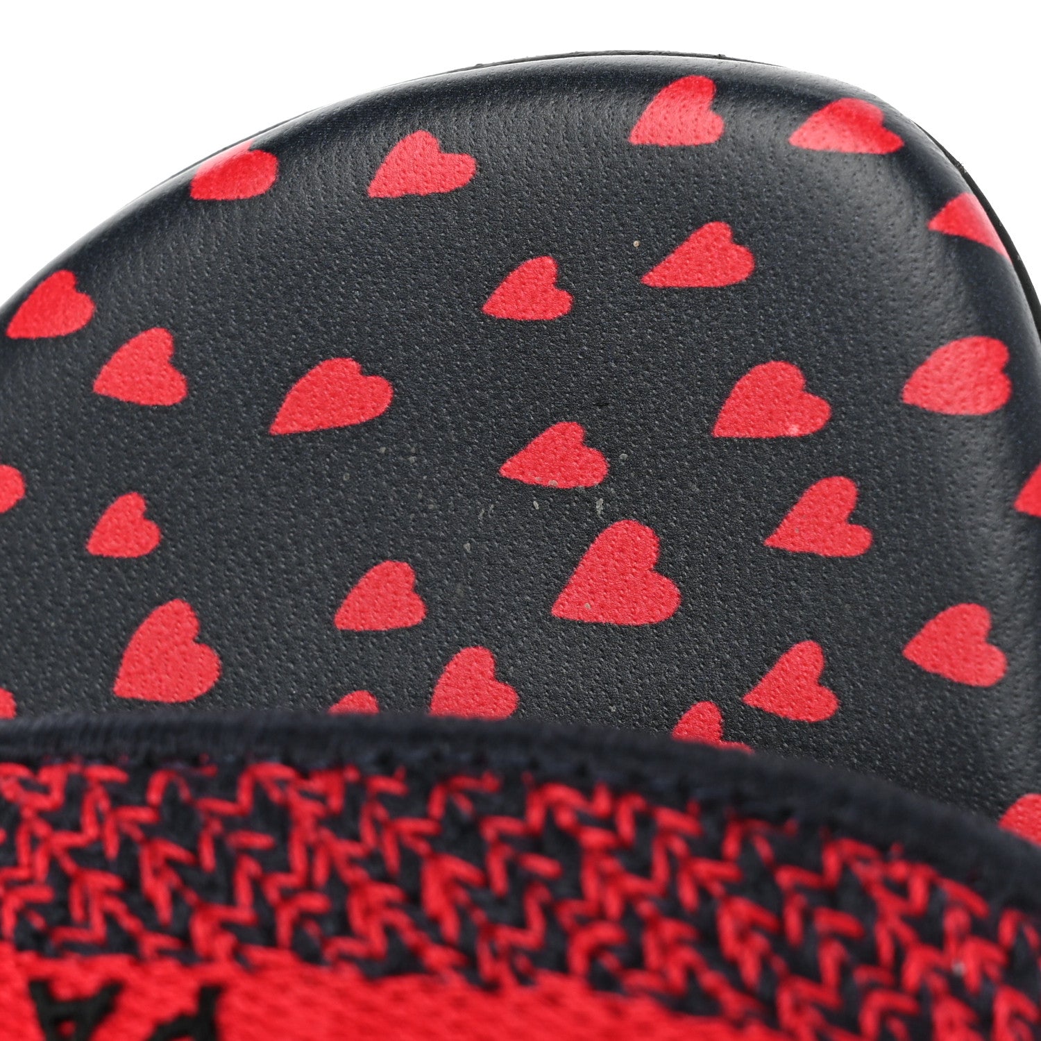 Christian Dior Canvas Pop Heart I Love Paris Embroidered Dway Flat Slide Sandals 36 Deep Blue Red 9 of 10