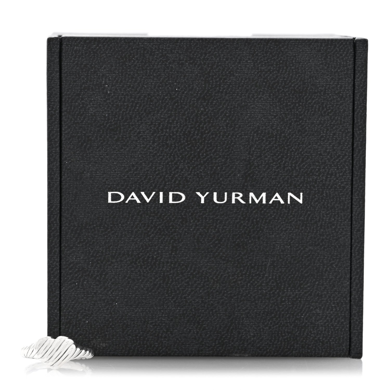 David Yurman Sterling Silver 9mm Sculpted Cable Heart Pinky Ring 5 of 5