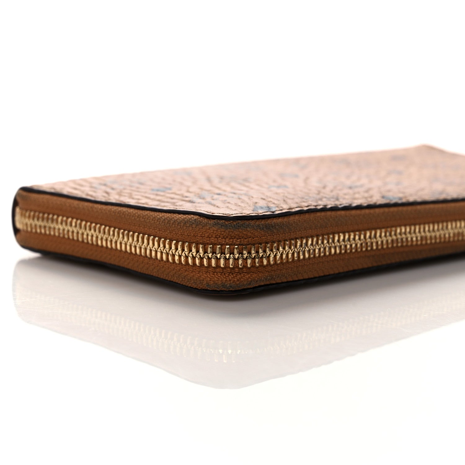 MCM Visetos Large Zip Around Wallet Cognac 10 of 14