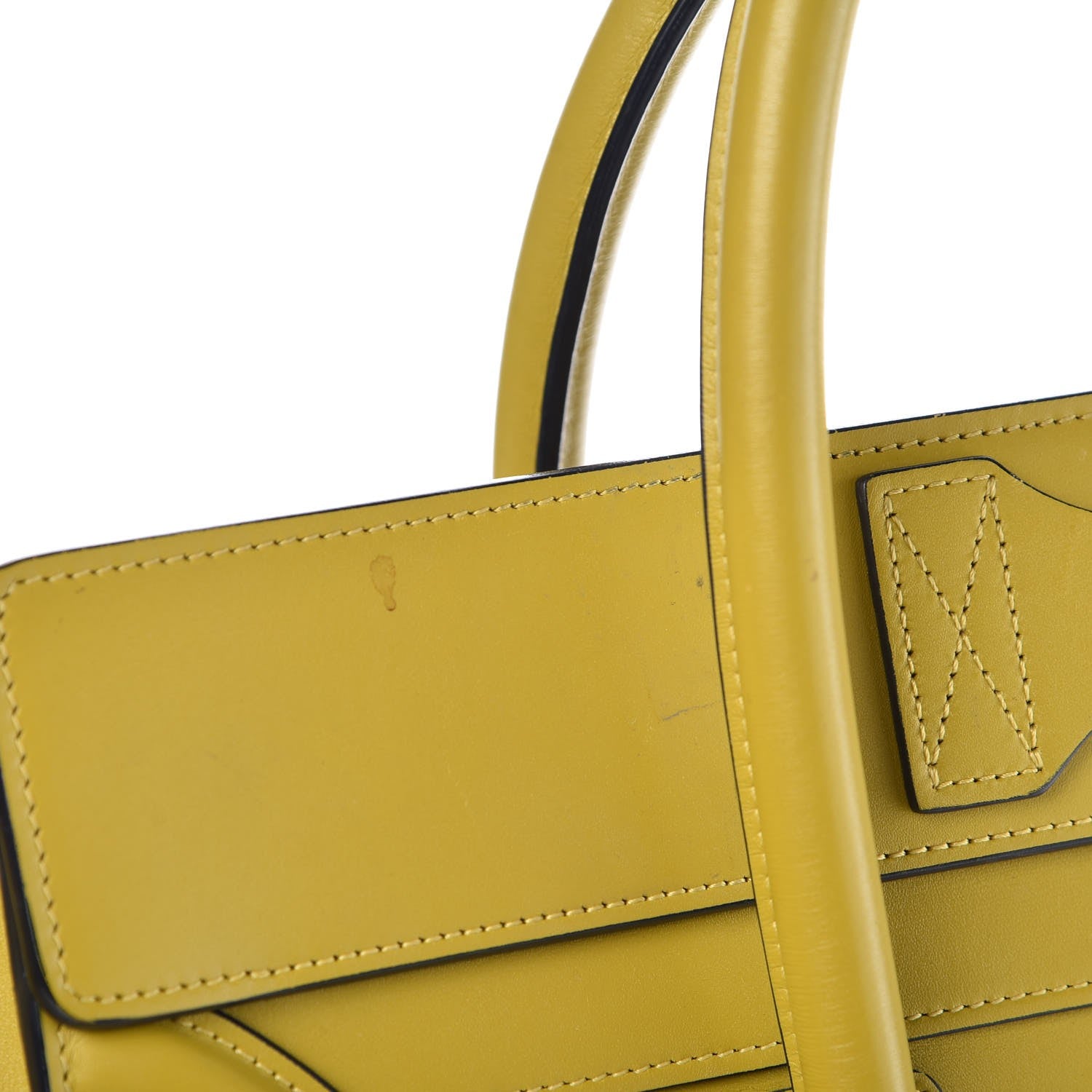 Celine Smooth Calfskin Mini Luggage Chartreuse 9 of 11
