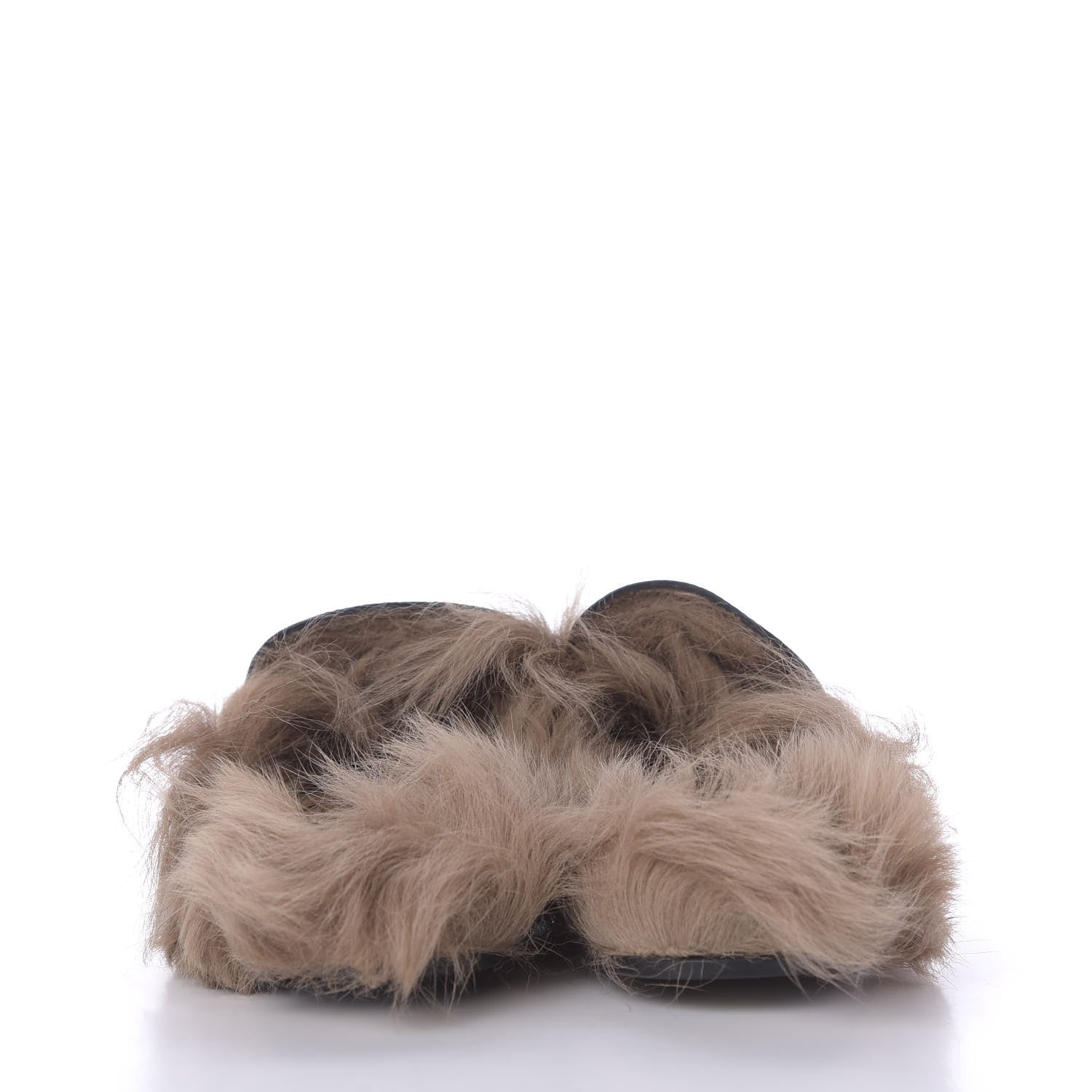 Gucci Calfskin Fur Tiger Embroidered Womens Princetown Slippers 36 Black 9 of 10