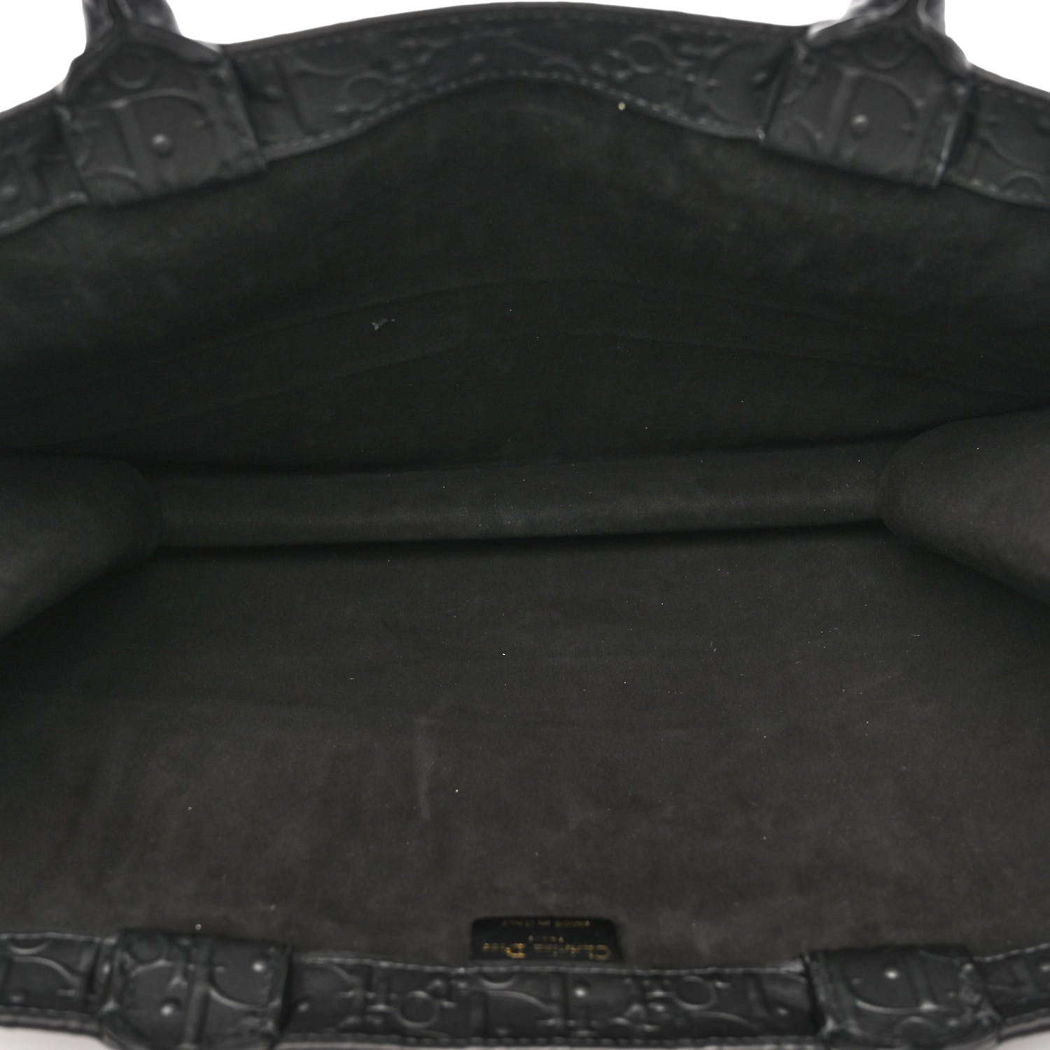 Christian Dior Oblique Calfskin Embossed Large Book Tote Black 5 of 9