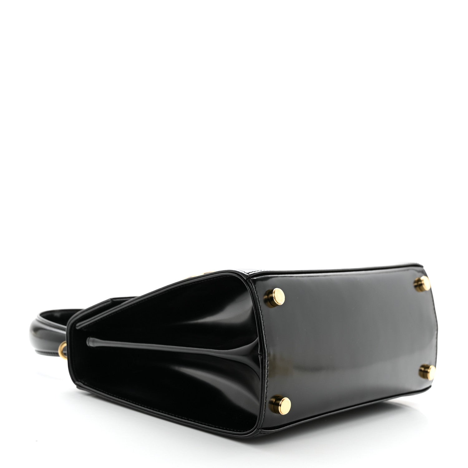 Salvatore Ferragamo Brushed Off Calfskin Iconic Top Handle Bag Black 4 of 12