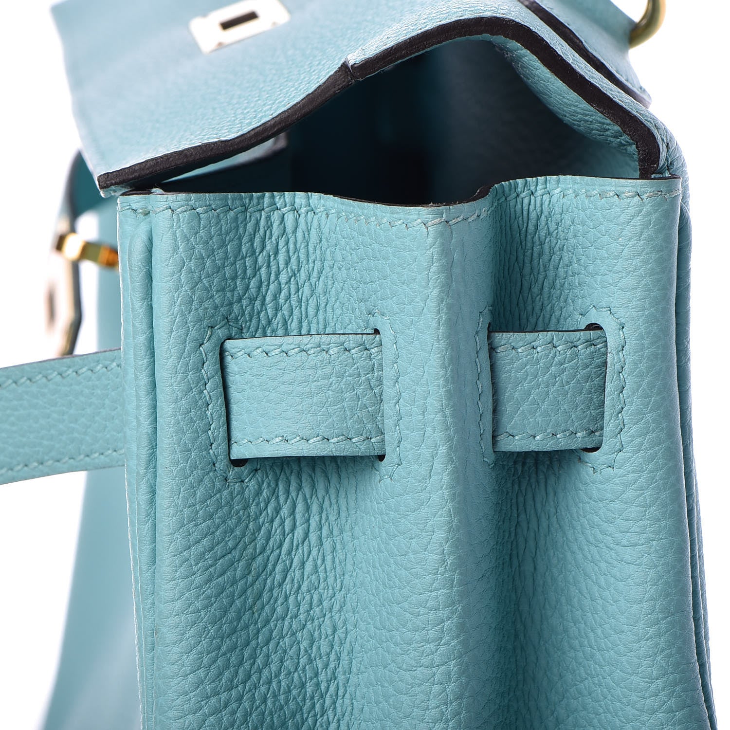 Hermes Togo Kelly Retourne 32 Bleu Atoll 21 of 33