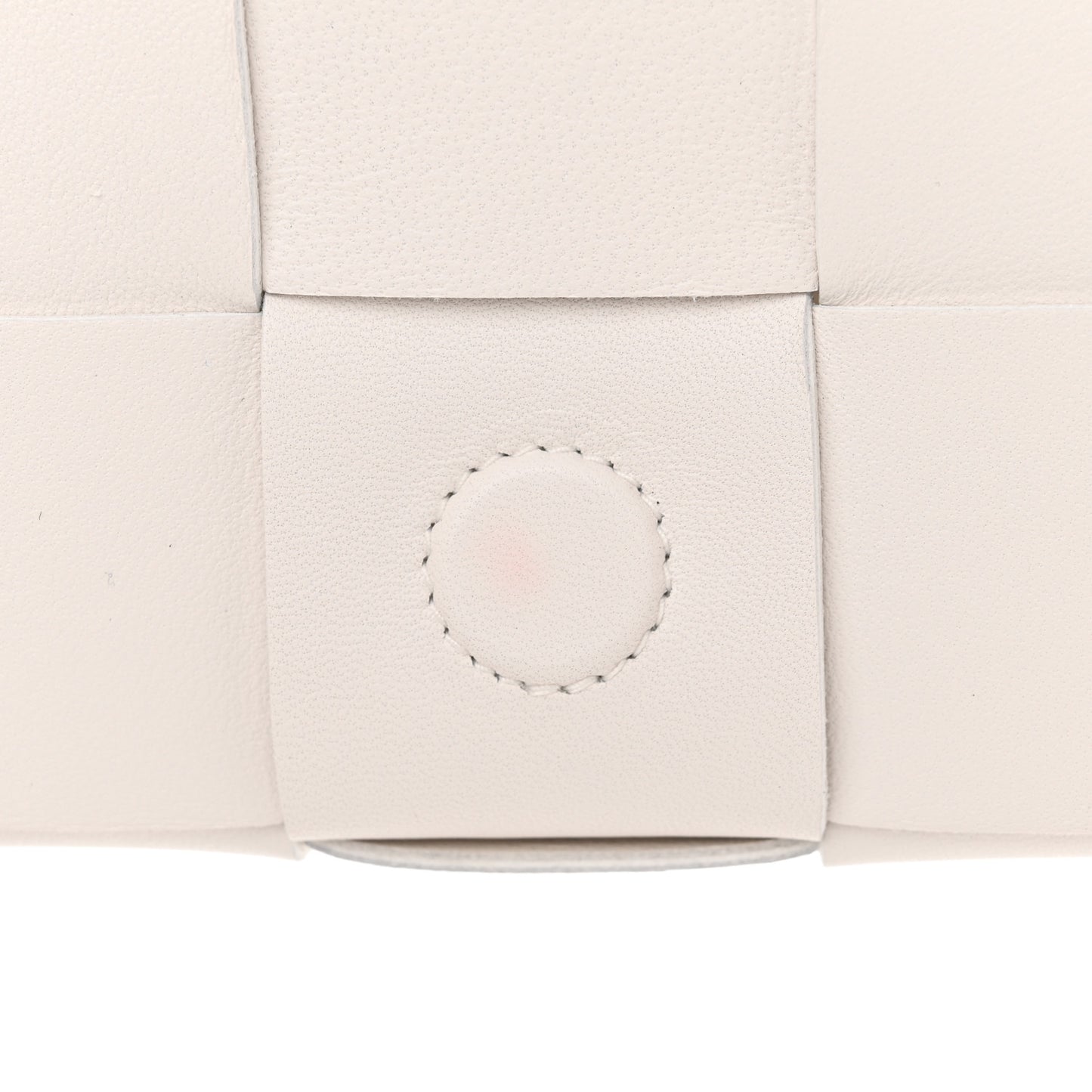 Lambskin Maxi Intrecciato Extra Mini Cassette Crossbody Bag White