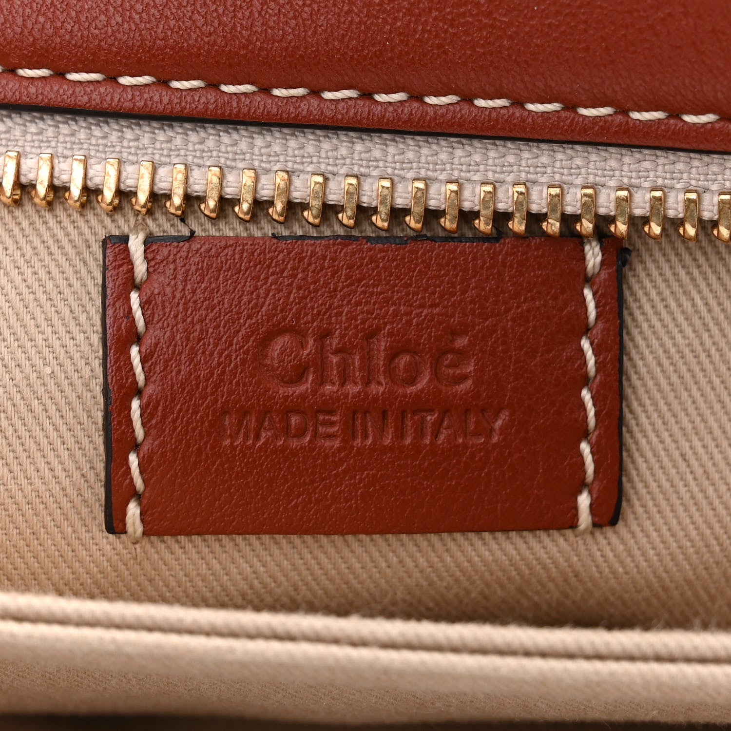 Chloe Cotton Calfskin Woody Belt Bag Beige Brown 7 of 11