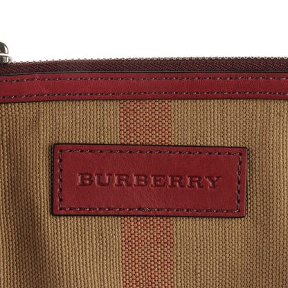 Burberry Canvas Mega Check Mini Ashby Tassel Crossbody Burgundy Red 6 of 8