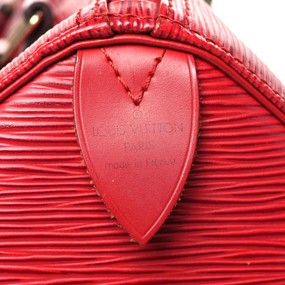 Louis Vuitton Epi Speedy 25 Castillan Red 7 of 15
