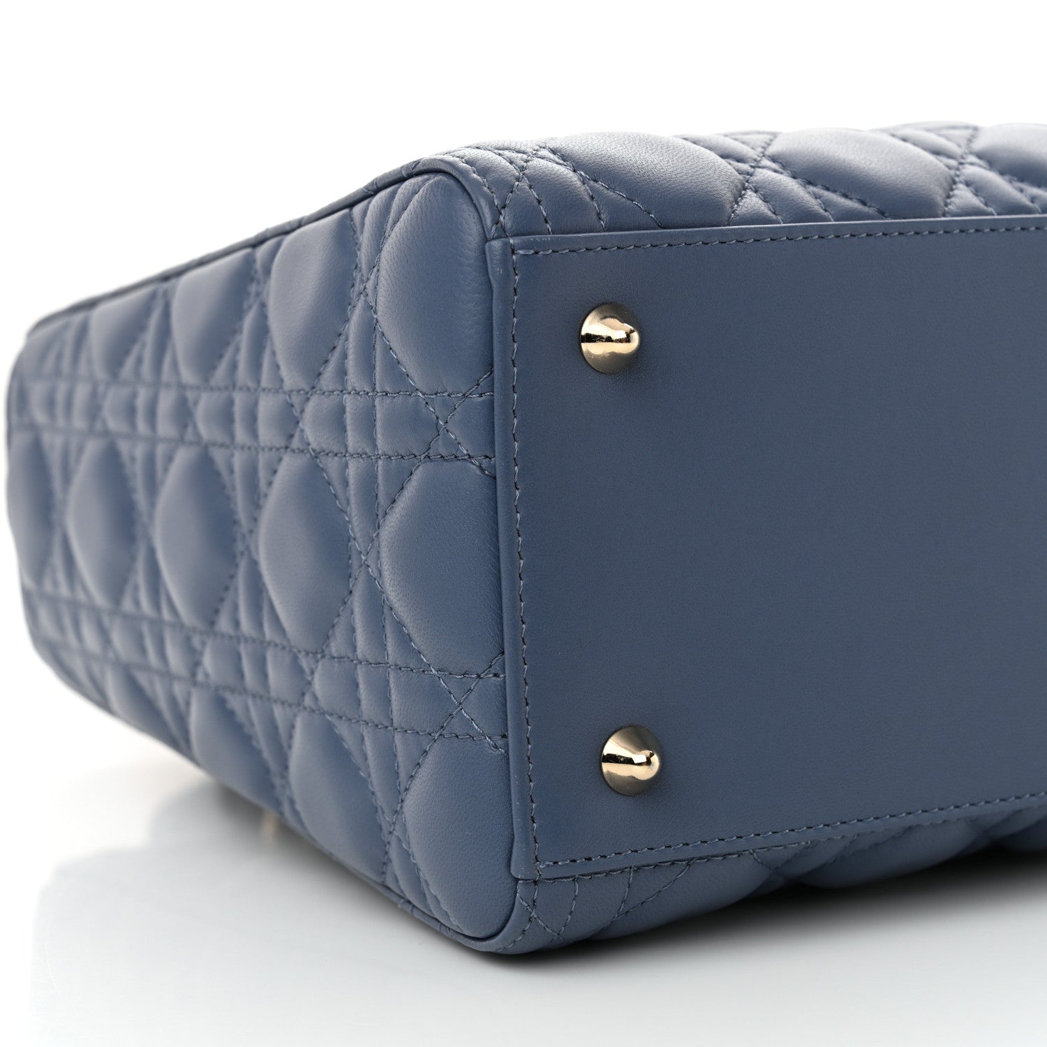 Christian Dior Lambskin Cannage Medium Lady Dior Blue 9 of 11