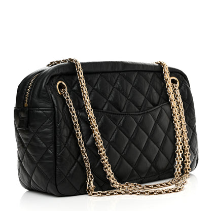 Chanel Aged Calfskin Quilted Medium Reissue Camera Case Black 3 of 12