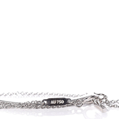 Tiffany 18K White Gold Small T Smile Pendant Necklace 5 of 5