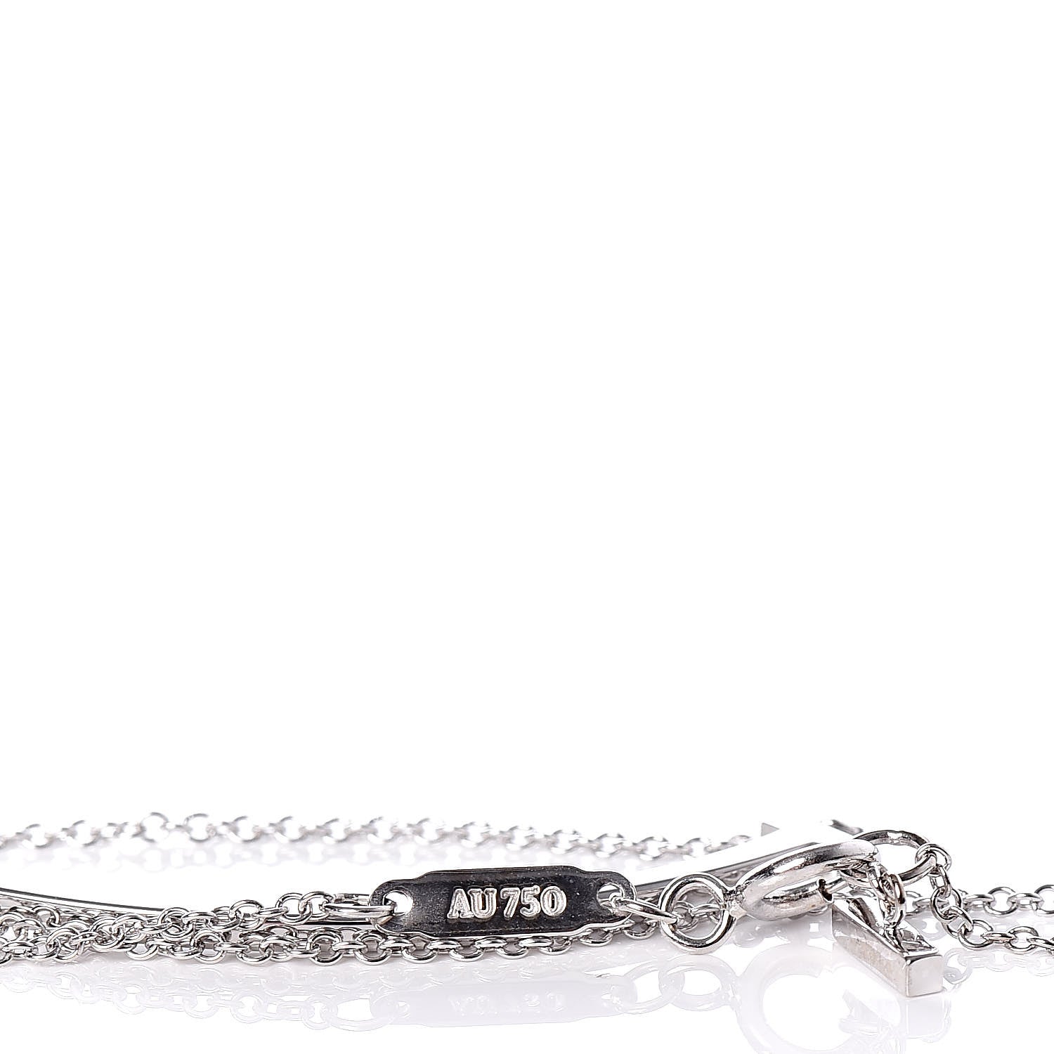 Tiffany 18K White Gold Small T Smile Pendant Necklace 5 of 5