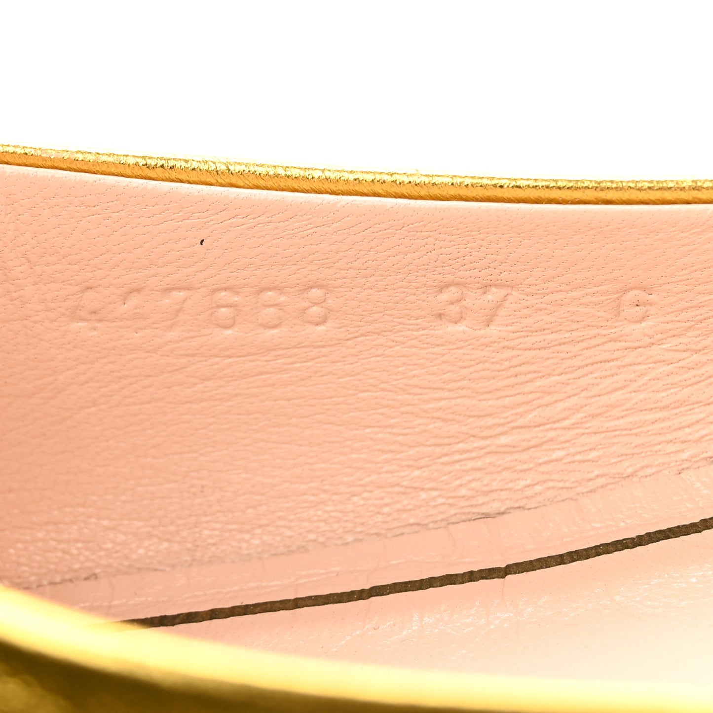 Metallic Nappa Web Bayadere Ballerina Flats 37 Oro