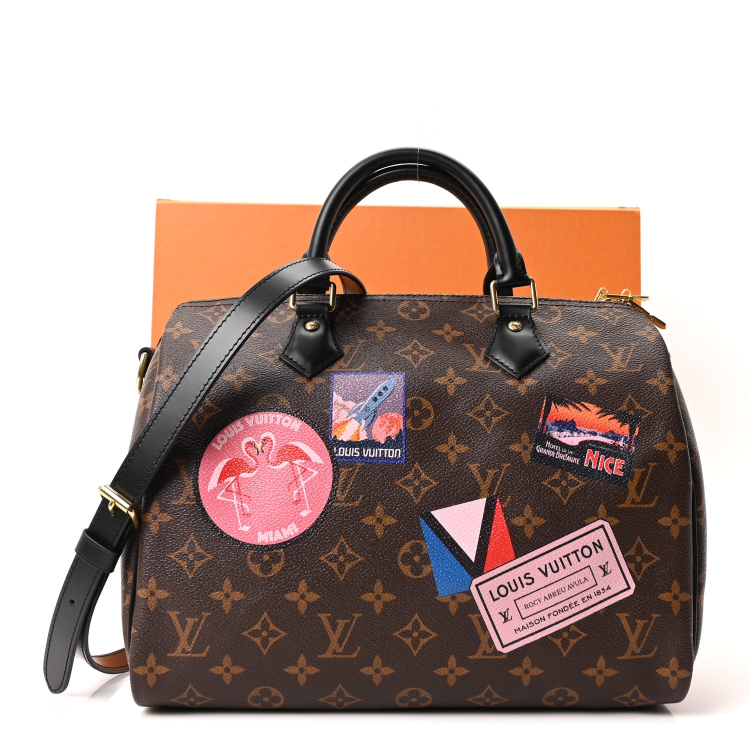 Louis Vuitton Monogram My World Tour Speedy Bandouliere 30 Black Louis Vuitton Monogram My World Tour Speedy Bandouliere 30 Black
