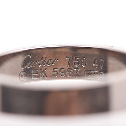 Cartier 18K White Gold 3.5mm LOVE Wedding Band Ring 47 4 4 of 4