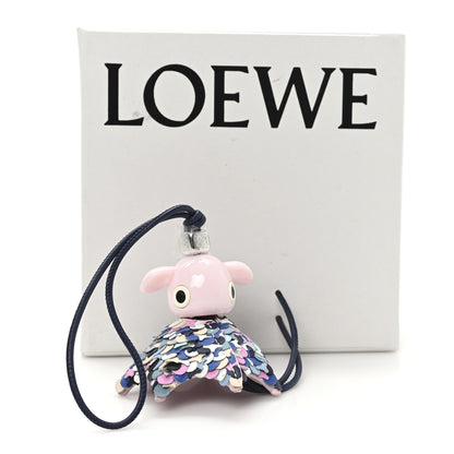 Loewe Acetate Calfskin Party Puzz Bag Charm Navy Light Pink 4 of 4
