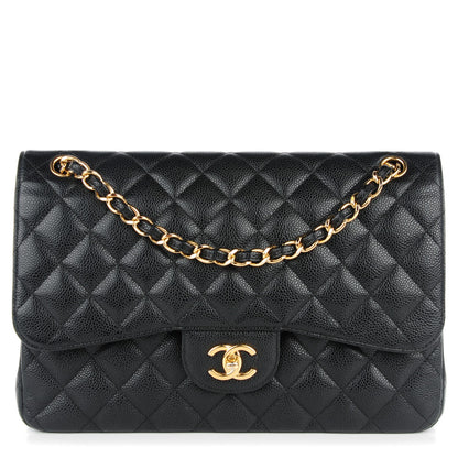 Chanel Caviar Quilted Jumbo Double Flap Black 1 of 11