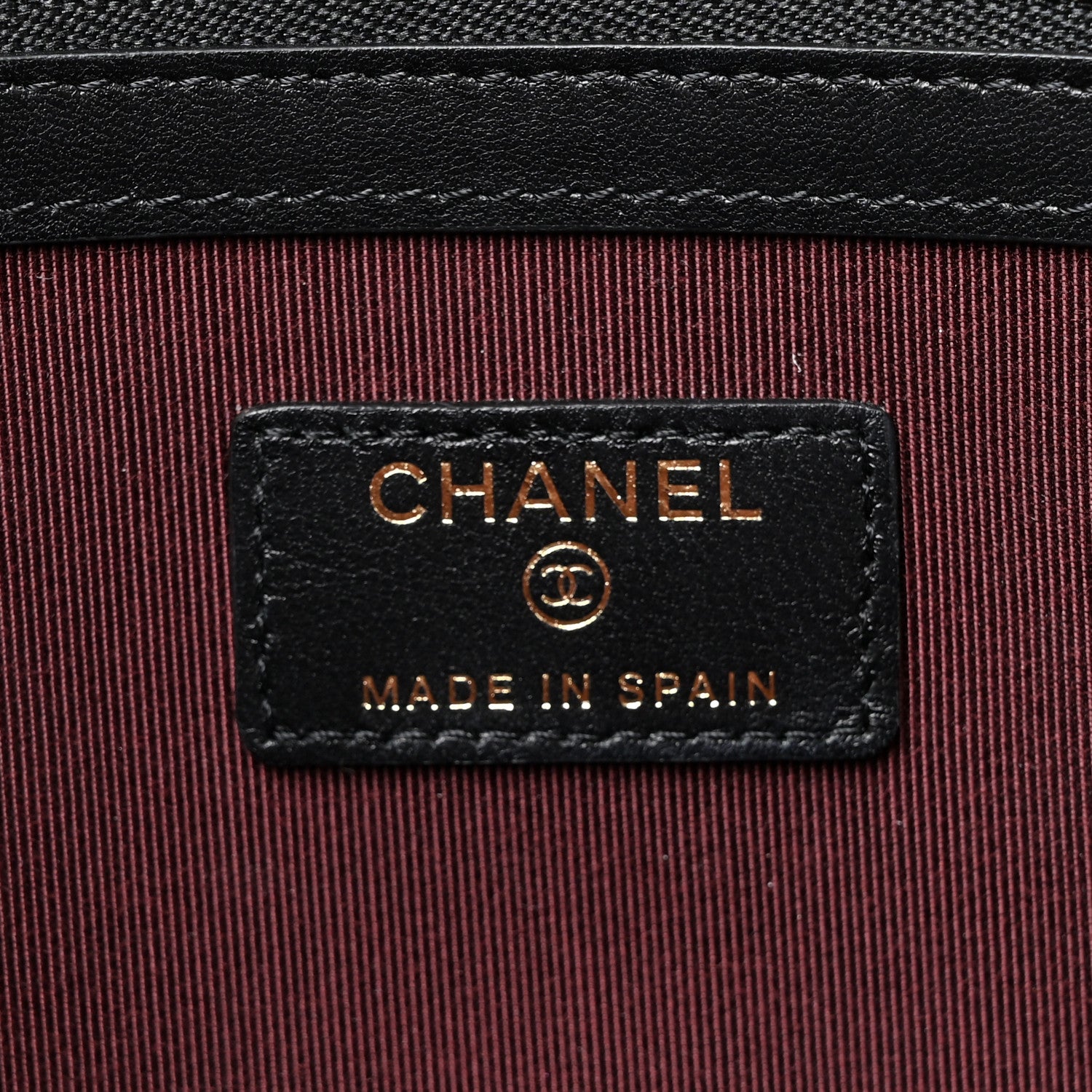 Chanel Lambskin Quilted Large Cosmetic Case Black 6 of 9