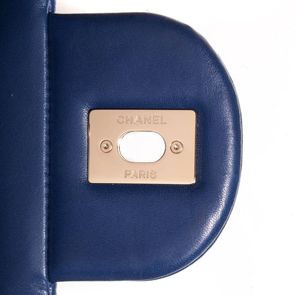 Chanel Lambskin Quilted Maxi Single Flap Dark Blue 9 of 9