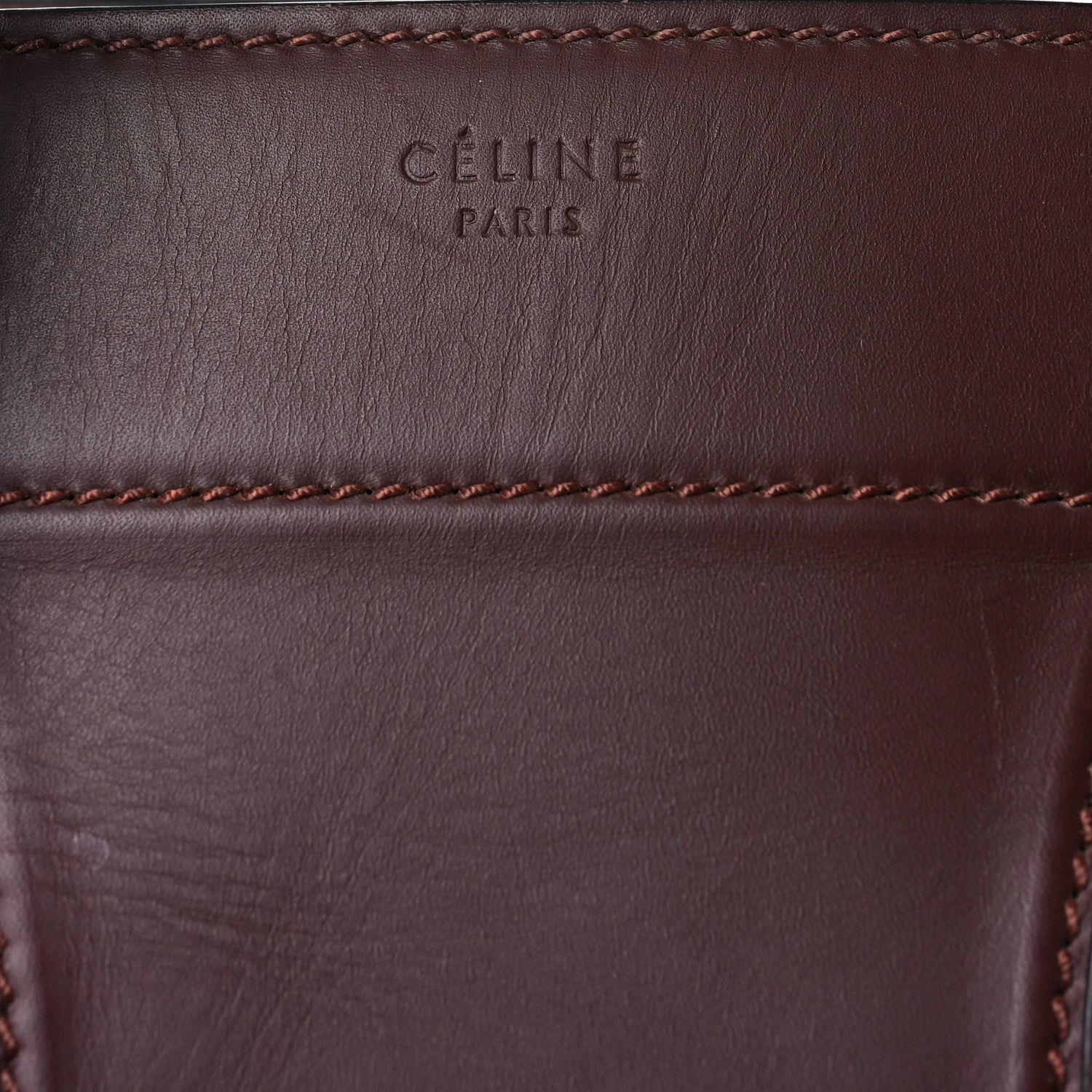 Celine Supple Calfskin Medium Phantom Luggage Burgundy 6 of 9