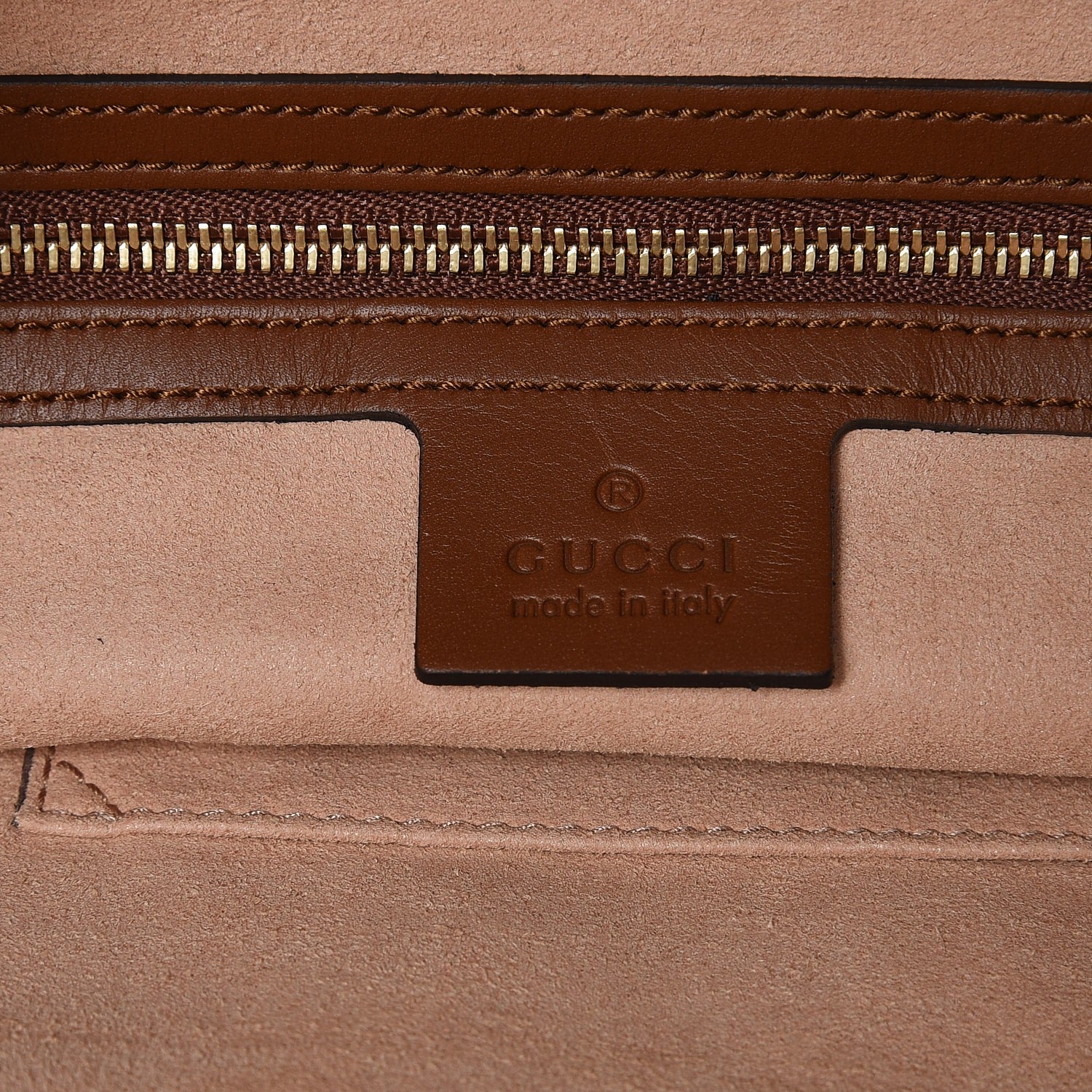 Gucci Soft GG Supreme Monogram Bee Embroidered Medium Crossbody Tote Beige Tuscany 5 of 6
