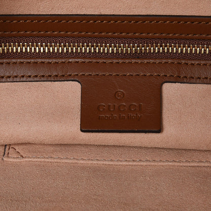 Gucci Soft GG Supreme Monogram Bee Embroidered Medium Crossbody Tote Beige Tuscany 5 of 6