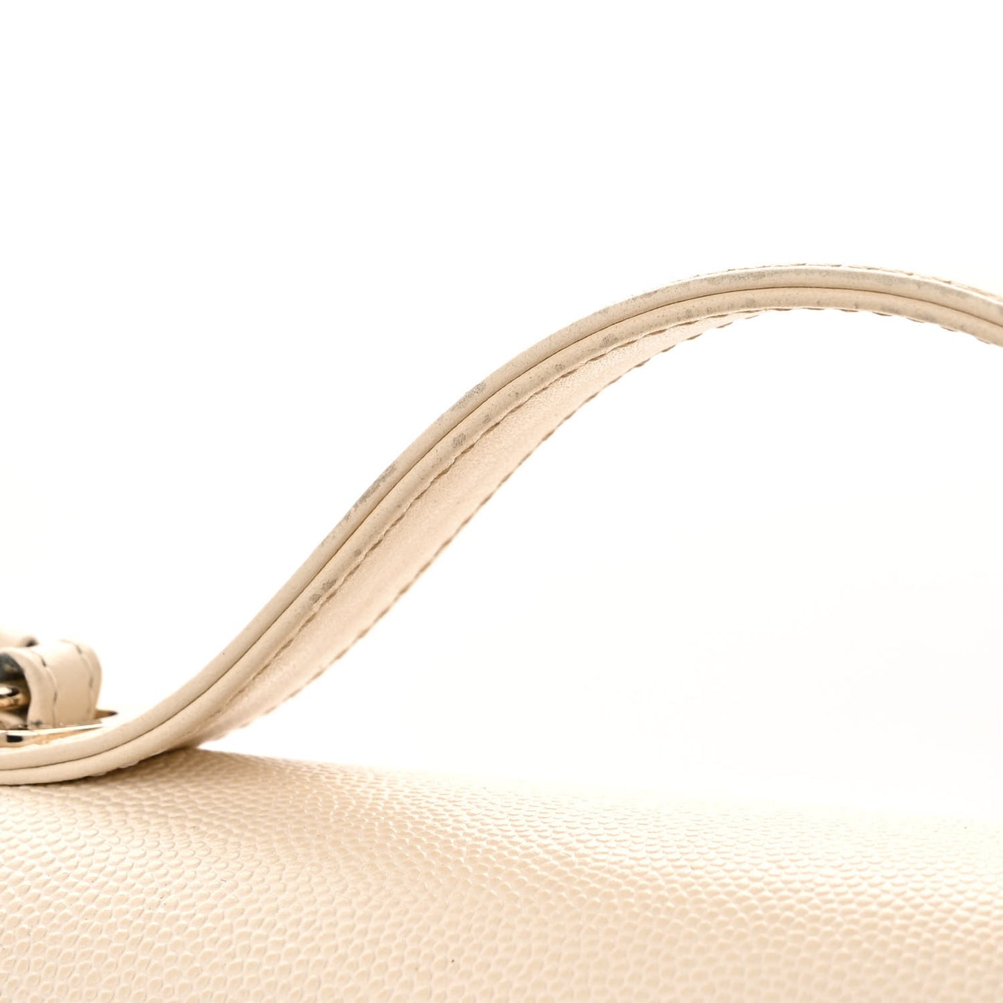 Caviar Quilted Small Business Affinity Flap White
