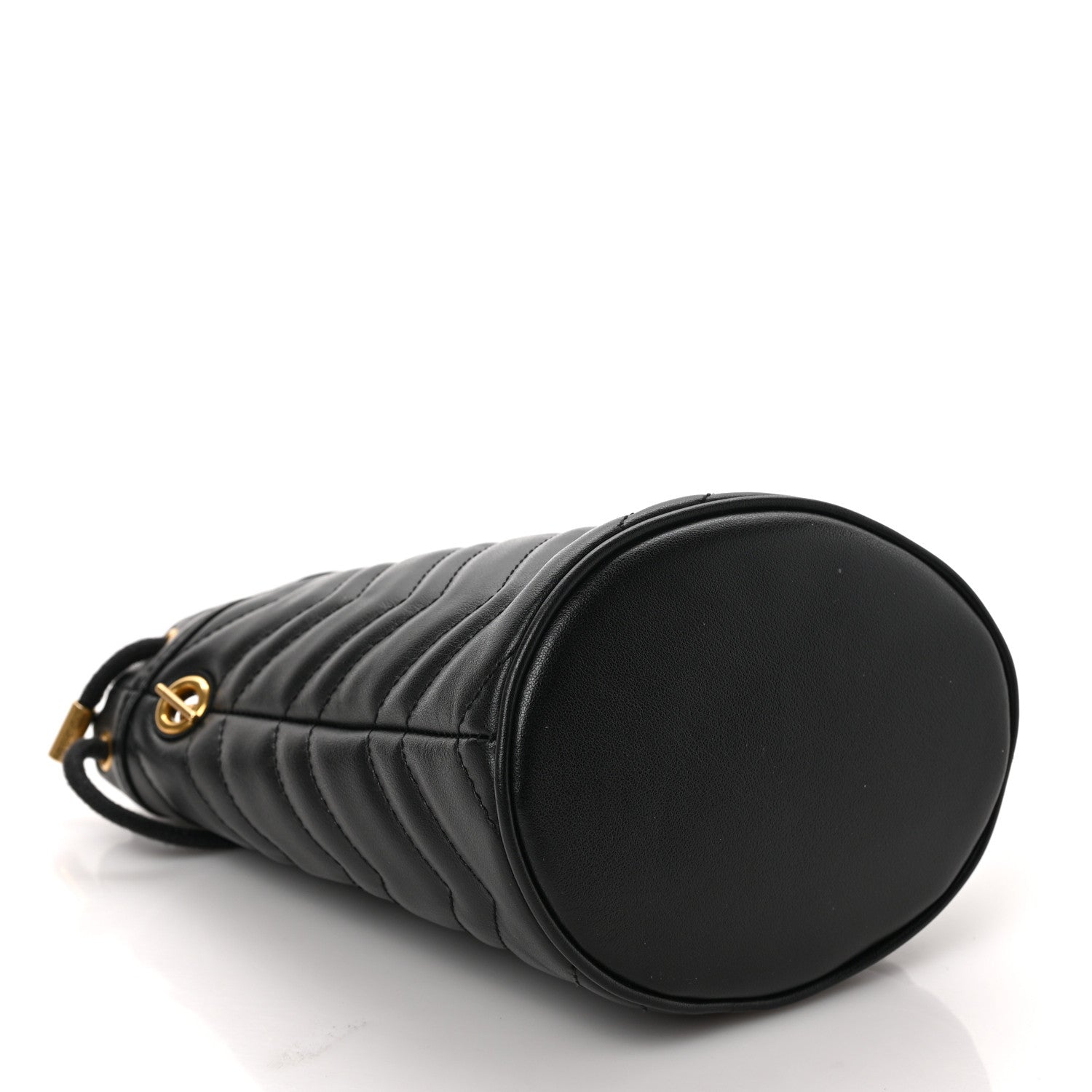 Gucci Calfskin Matelasse Mini GG Marmont 2.0 Bucket Bag Black 4 of 8