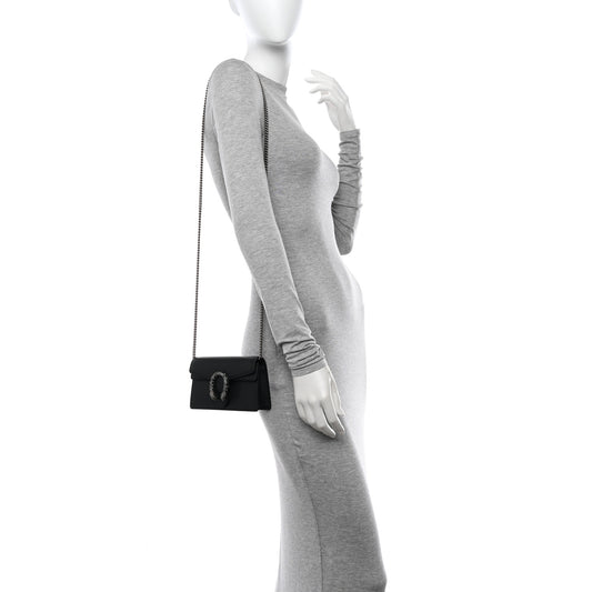 Calfskin Super Mini Dionysus Shoulder Bag Black