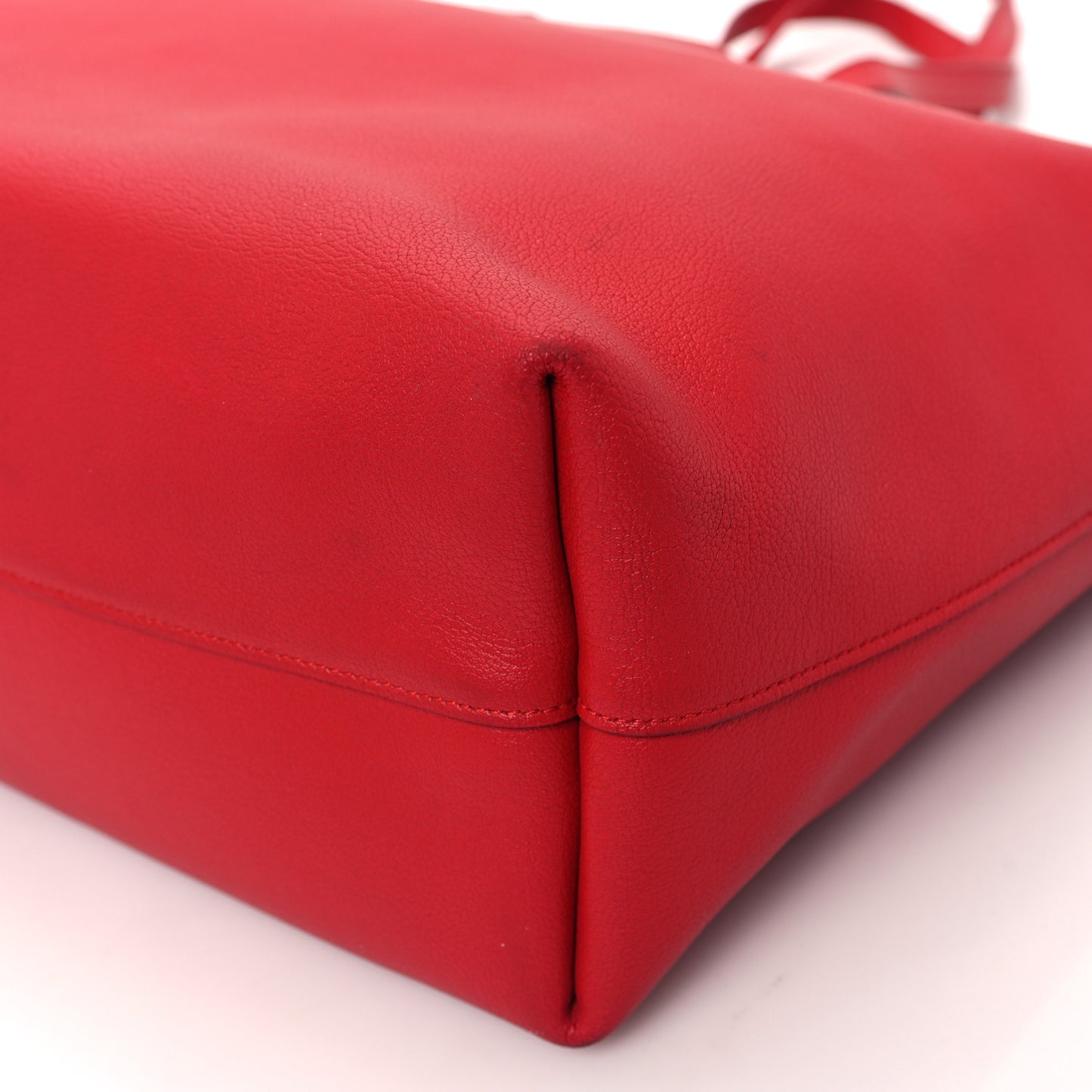 Calfskin Large Shopping Tote Red