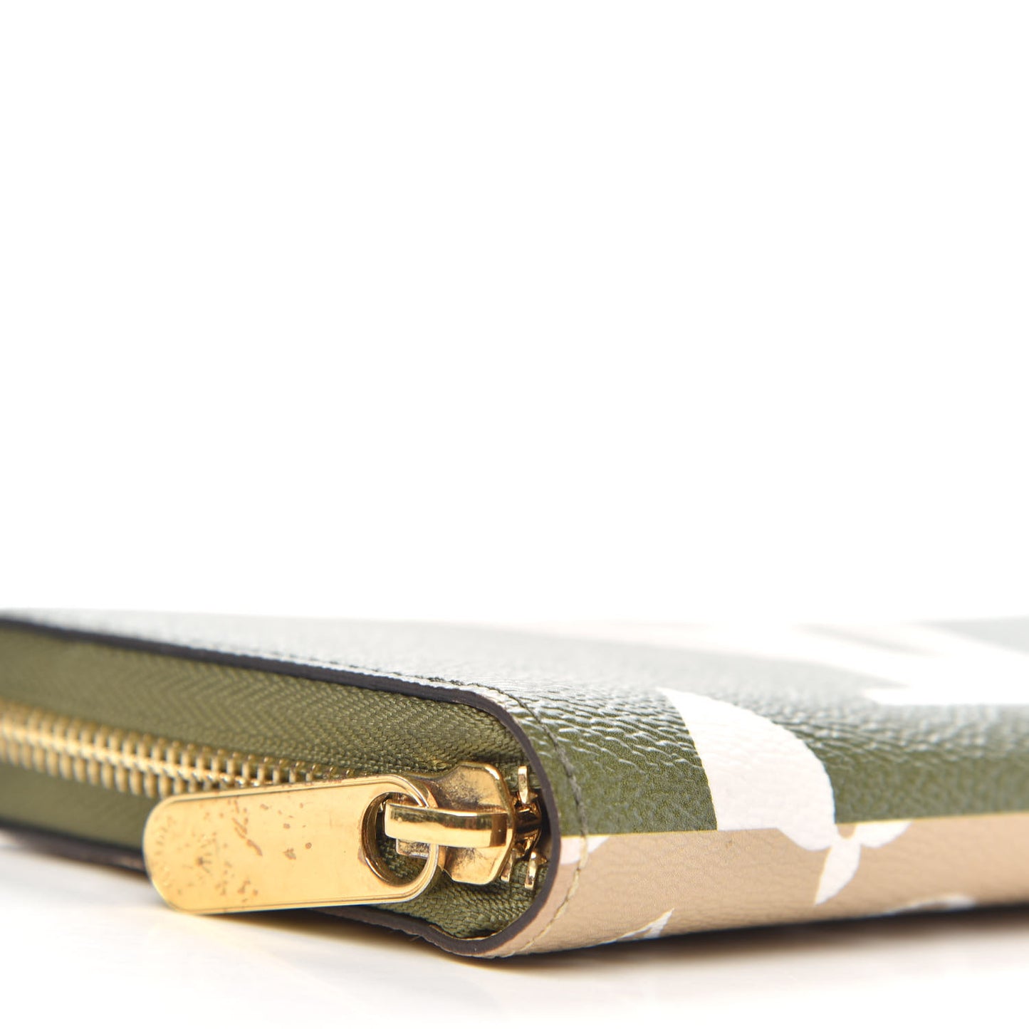 Monogram Giant Zippy Wallet Kaki White