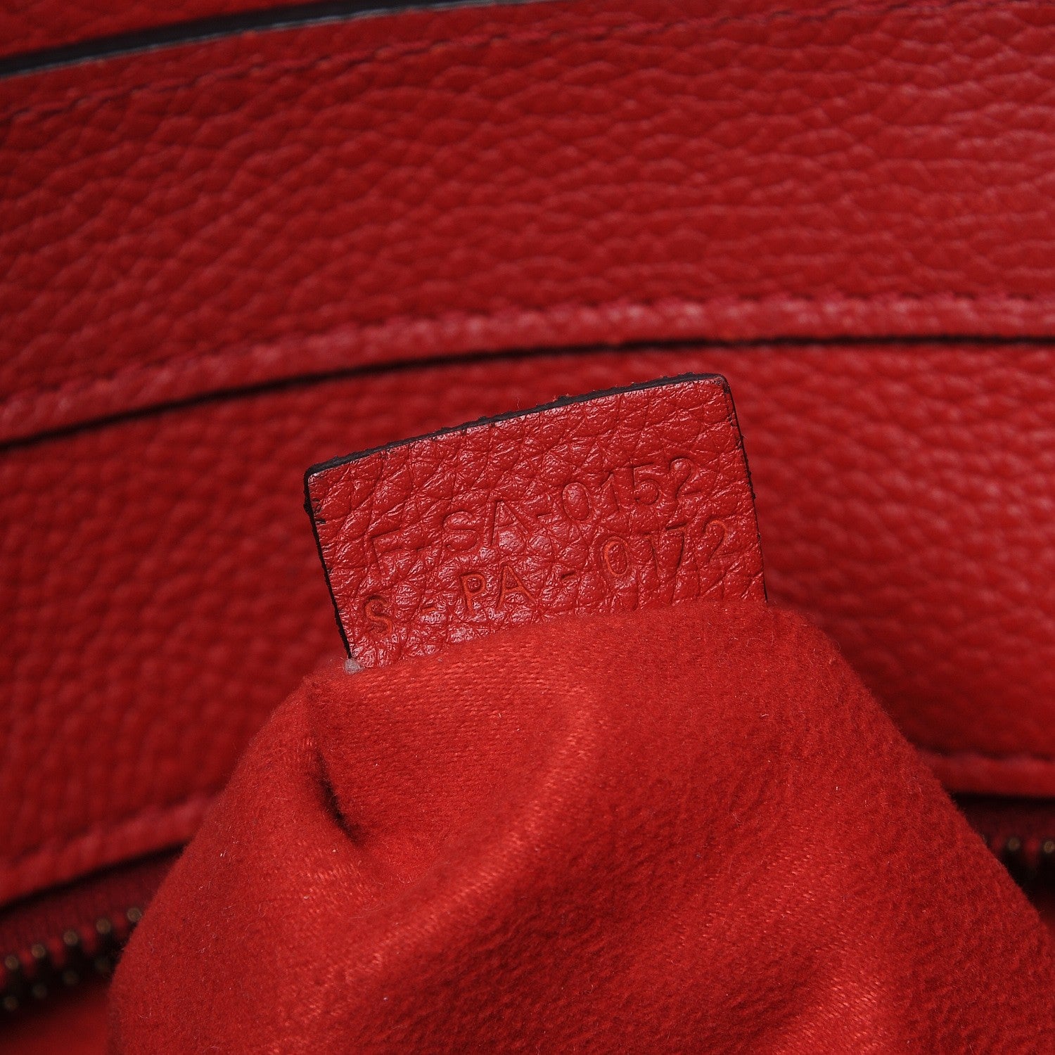 Celine Drummed Calfskin Mini Luggage Coquelicot 7 of 8